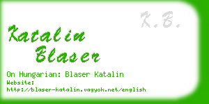 katalin blaser business card